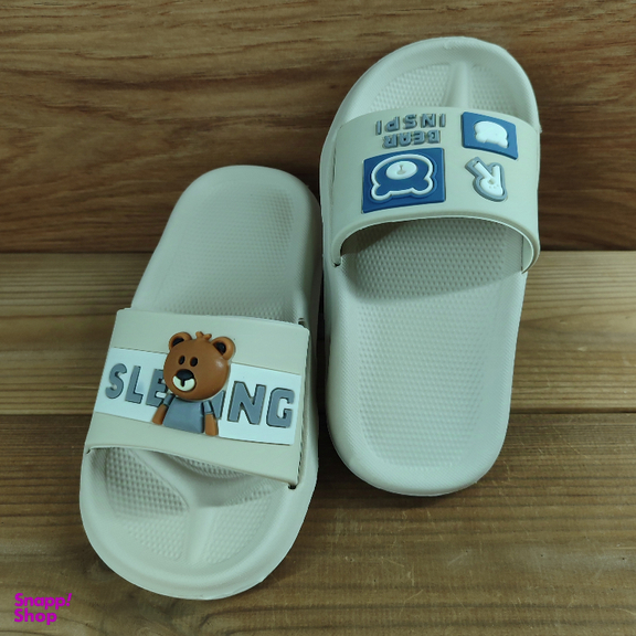 دمپایی بچگانه زیتون مدل الیت رنگ کرم