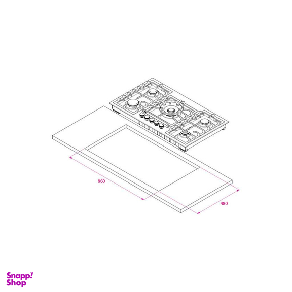 اجاق گاز صفحه ای کن مدل 518M Multi step