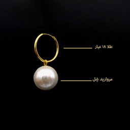 گوشواره طلا 18 عیار زنانه کاپانی مدل ke025