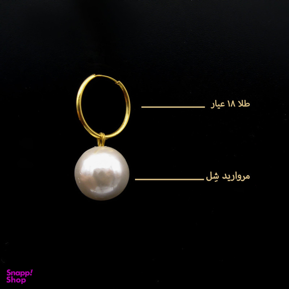 گوشواره طلا 18 عیار زنانه کاپانی مدل ke025