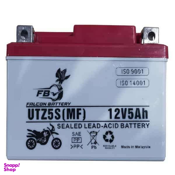 باتری موتورسیکلت فالکون کد 12v5Ah سایز کوتاه