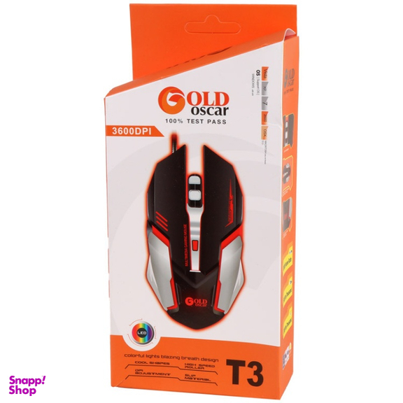 ماوس باسیم مخصوص بازی اسکار مدل Oscar Gold T3