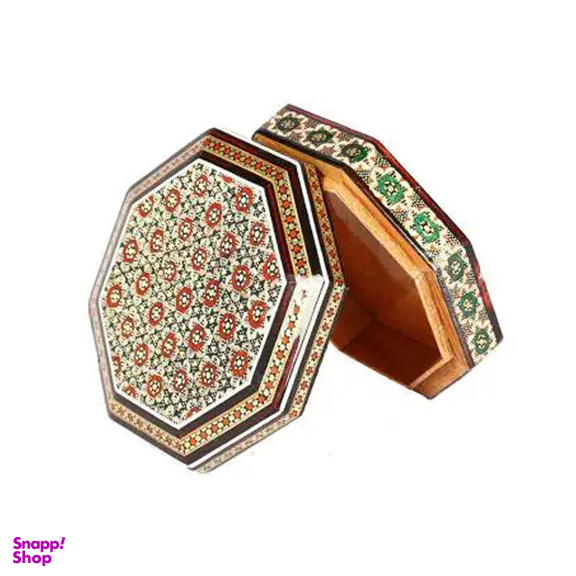 جعبه سکه خاتم کاری 8 ضلعی