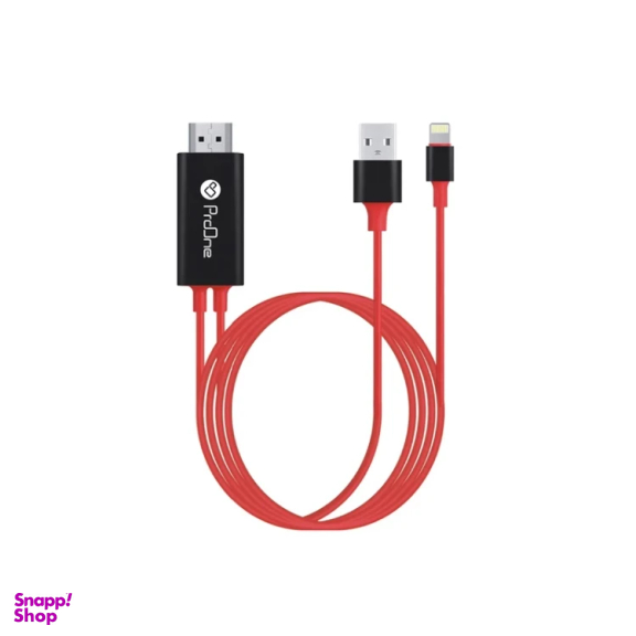 کابل تبدیل Lightning/USB به HDMI پرووان مدل PCH75 طول 1.8 متر
