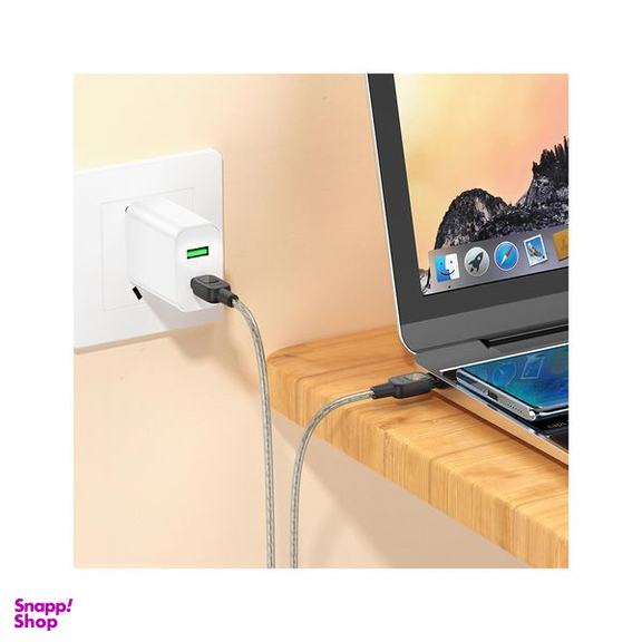 کابل USB-C هوکو مدل U124 60W طول 1.2 متر