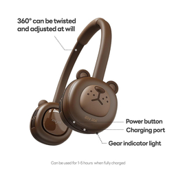 پنکه گردنی زوی زویی مدل Bear کد F18 ظرفیت 1800 میلی آمپر ساعت