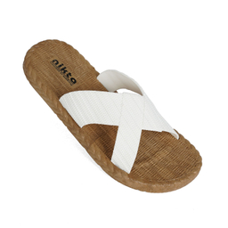 دمپایی زنانه نیکتا مدل حصیری رنگ سفید