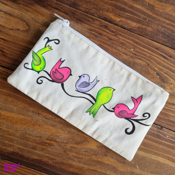 جامدادی طرح پرنده های رنگی