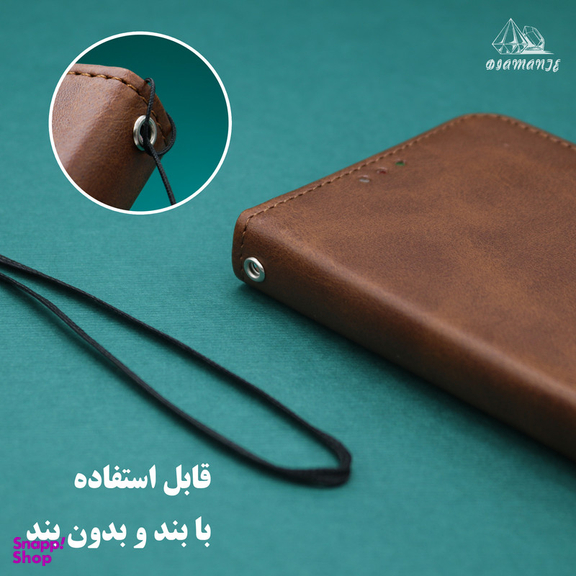 کیف کلاسوری دیامانته مدل Scusa Bk مناسب گوشی موبایل سامسونگ Galaxy A26 به همراه بند آویز