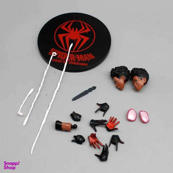 اکشن فیگور بندای مدل اسپایدرمن مایلز مورالس طرح Spiderman Miles Morales SHFiguarts