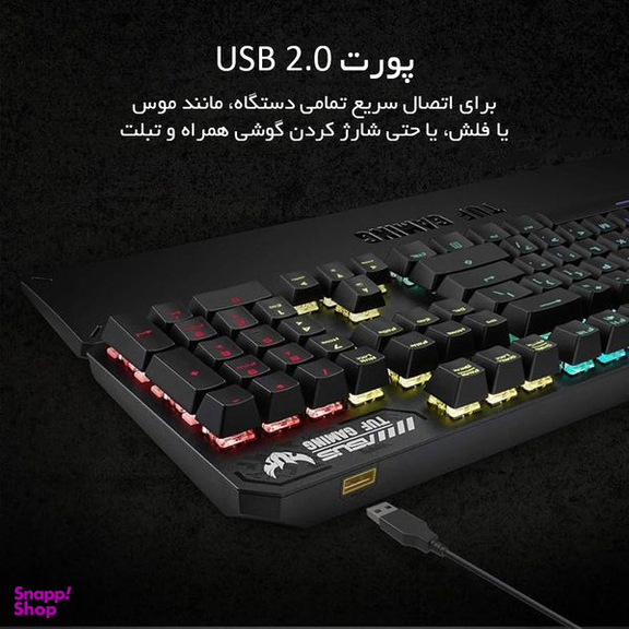 کیبورد مخصوص بازی ایسوس مدل TUF Gaming K3