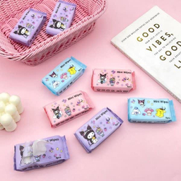 دستمال مرطوب مینی مدل w1 بسته ۴ عددی