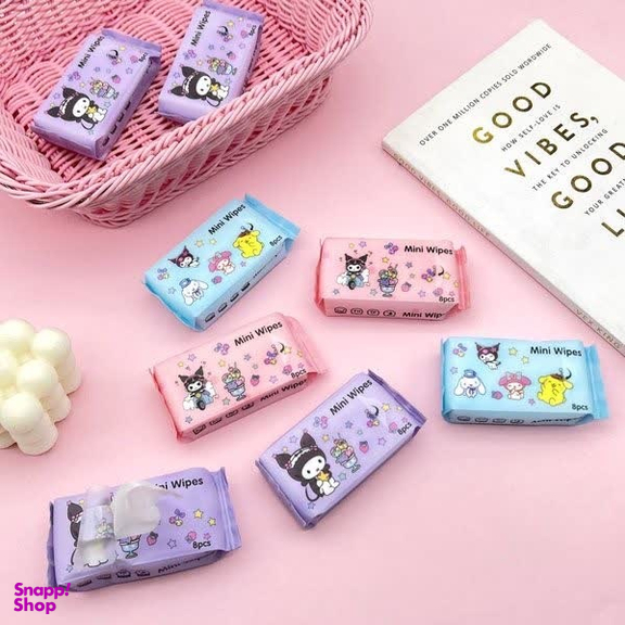 دستمال مرطوب مینی مدل w1 بسته ۴ عددی