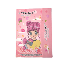 پالت آرایش صورت آنی لیدی طرح Sweet Girl کد 2