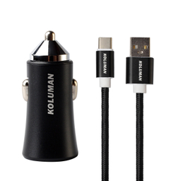 شارژر فندکی کلومن مدل KC-C03 به همراه کابل USB-C