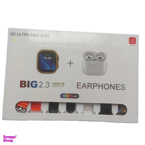 ساعت هوشمند مدل Airpods Pro 2 + i20 ULTRA به همراه هدفون