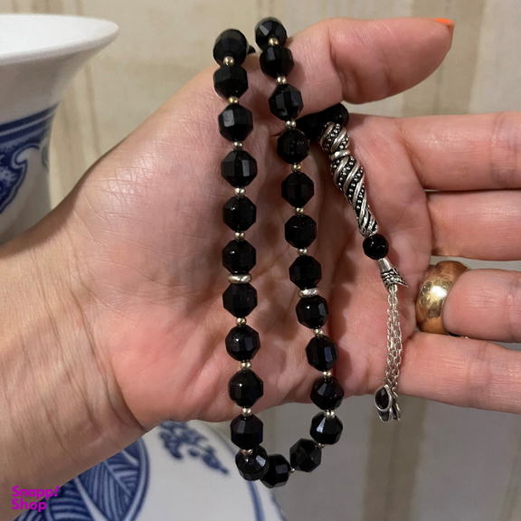 تسبیح نقره گالری ظهیرالدینی مدل اونیکس کد 33-92