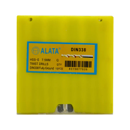 مته آهن آلاتا مدل YP-HSS-E-DIN338-07.5MM سایز 7.5 میلی متر مجموعه 10 عددی