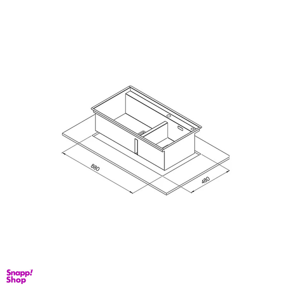 سینک ظرفشویی استیل کن مدل 90-BCN302 توکار