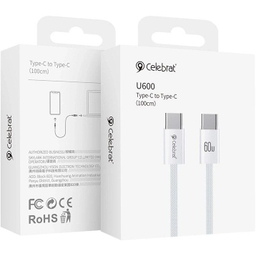 کابل دیتا Type-C سلبریت کد U 600-60W طول 1 متر
