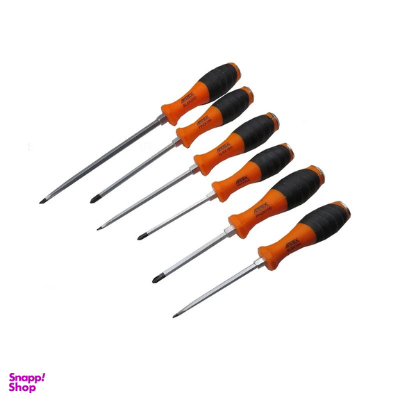 پیچ گوشتی ضربه خور اپکس مدل YP-6PCS مجموعه 6 عددی