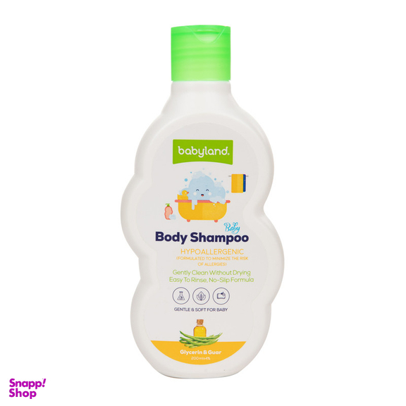 شامپو بدن کودک بیبی لند مدل Guar & Glycerin حجم 200 میلی لیتر