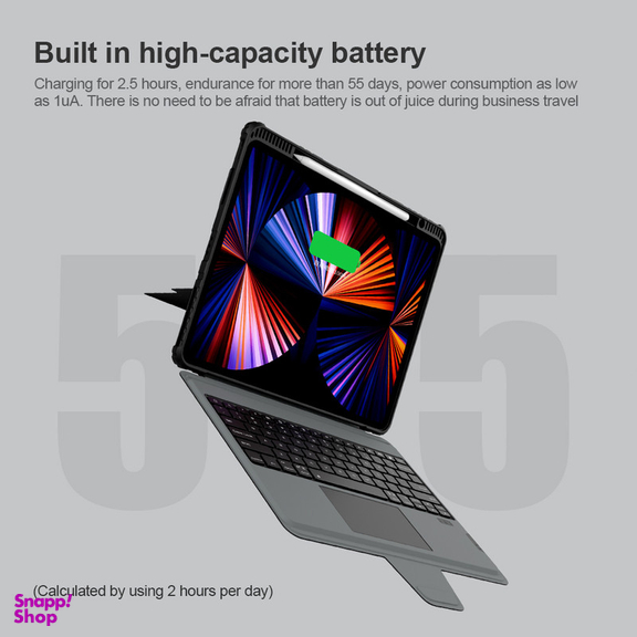 کیف کلاسوری کیبورد دار نیلکین مدل Bumper Combo مناسب برای تبلت اپل iPad Pro 12.9 2022/ iPad Pro 12.9 2021/ iPad Pro 12.9 2020