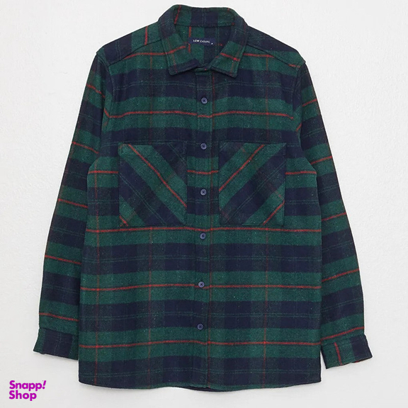 پیراهن آستین بلند مردانه ال سی وایکیکی مدل چارخونه