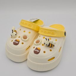 صندل بچگانه پاپا مدل کراکس کد 25335 رنگ کرم زرد