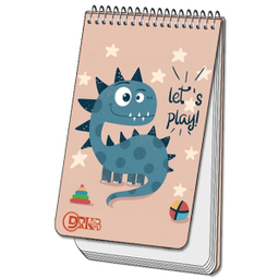 دفترچه یادداشت سیمی 80 برگ دارکوب مدل دایناسور کد 142/۵