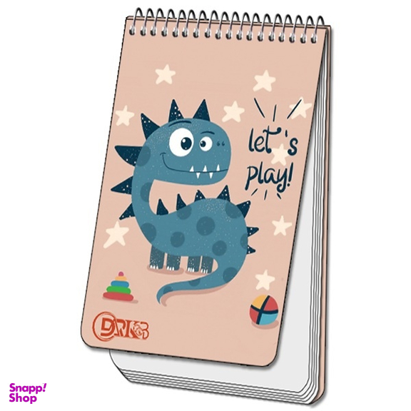 دفترچه یادداشت سیمی 80 برگ دارکوب مدل دایناسور کد 142/۵