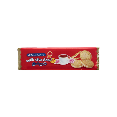 بیسکویت کرمدار ساقه طلایی مینو وزن 192 گرم
