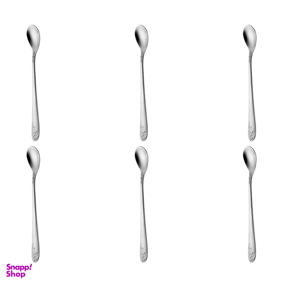 قاشق شربت خوری ناب استیل مدل امپریال بسته 6 عددی