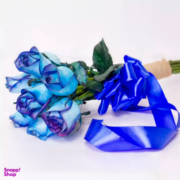 دسته گل رز طبیعی گل باختر کد 21896