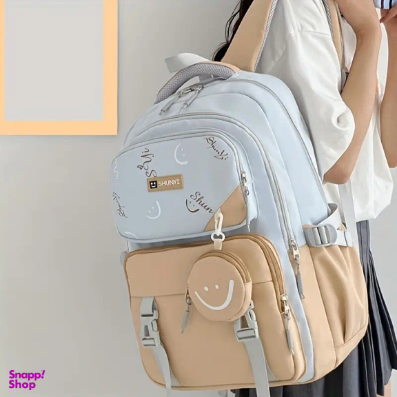 کوله پشتی مدرسه مدل فانتزی جیب ایموجی کد 8809