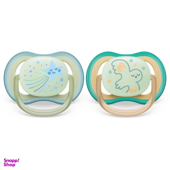 پستانک فیلیپس اونت شبرنگ کد 376/18 مناسب 0 تا 6 ماه مجموعه ۲ عددی