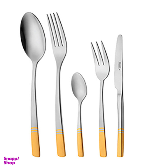 سرویس قاشق و چنگال 30 پارچه ناب استیل مدل فلورانس