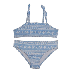 ست 2 تکه مایو دخترانه پیریمارک مدل 6670 رنگ آبی