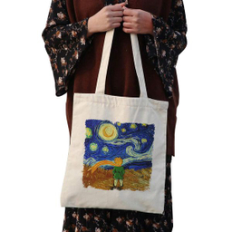 ساک خرید ترمه طراحان ایده مدل شازده کوچولوی ونگوگی کد cfp2078 - L