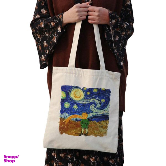 ساک خرید ترمه طراحان ایده مدل شازده کوچولوی ونگوگی کد cfp2078 - L