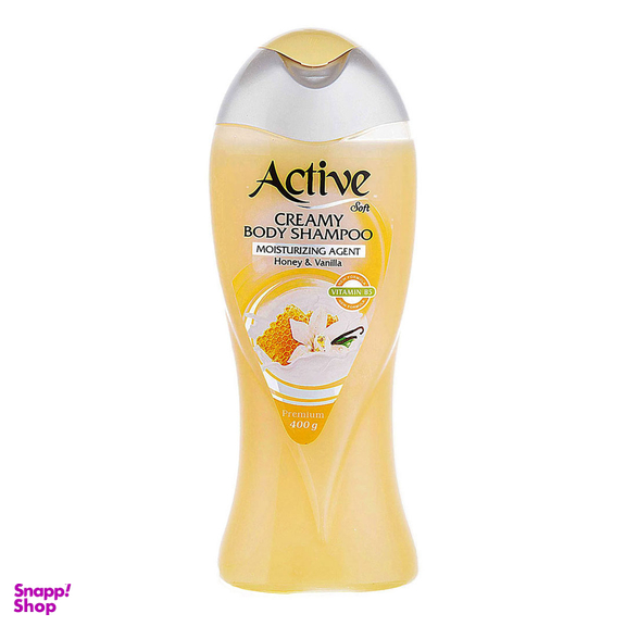 شامپو بدن کرمی اکتیو مدل Vanilla & Honey حجم 400 میلی لیتر