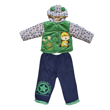 ست دو تکه کاپشن و شلوار نوزاد مدل KR-34