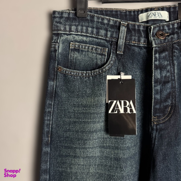 شلوار بگ مردانه طرح زارا کد 3630 رنگ آبی تیره