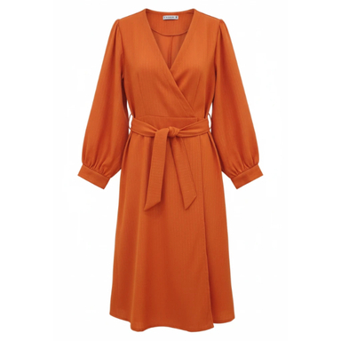 پیراهن بلند زنانه مدل فانتزی کد 215 رنگ نارنجی