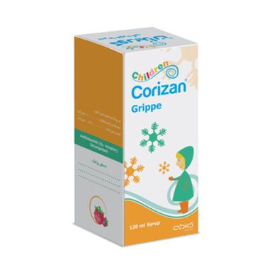 شربت کوریزان گریپ سرماخوردگی کودکان دکتر عبیدی حجم 120 میلی لیتر
