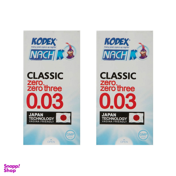 کاندوم ناچ کدکس مدل 0٫03 بسته 10 عددی مجموعه ۲ عددی