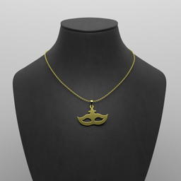 گردنبند طلا 18 عیار زنانه مدوپد مدل نقاب کد G3-1-1007