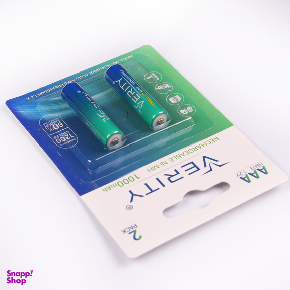باتری نیم قلمی قابل شارژ وریتی مدل 1000mAh بسته 2 عددی