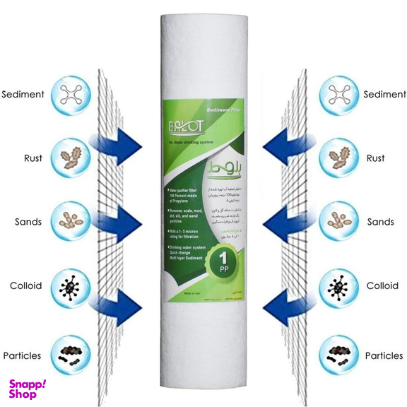 فیلتر دستگاه تصفیه آب بلوط مدل الیافی 05 PP SEDIMENT مجموعه 5 عددی