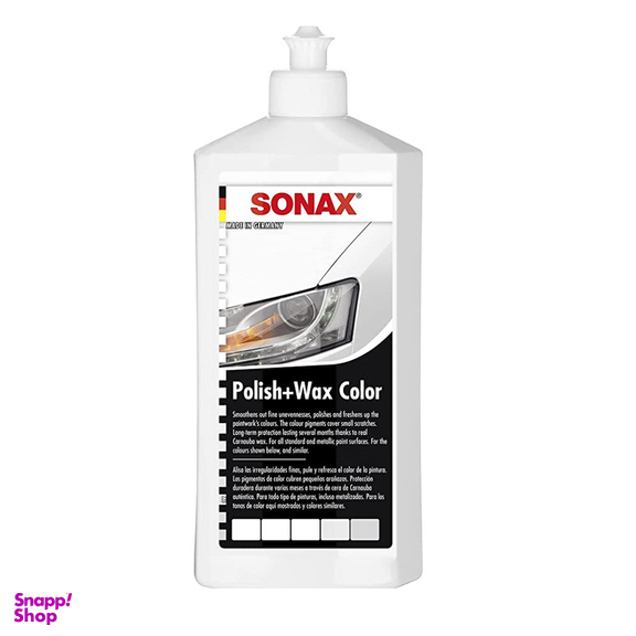 واکس بدنه خودرو سوناکس مدل WHITE کد 0954 حجم 500 میلی لیتر
